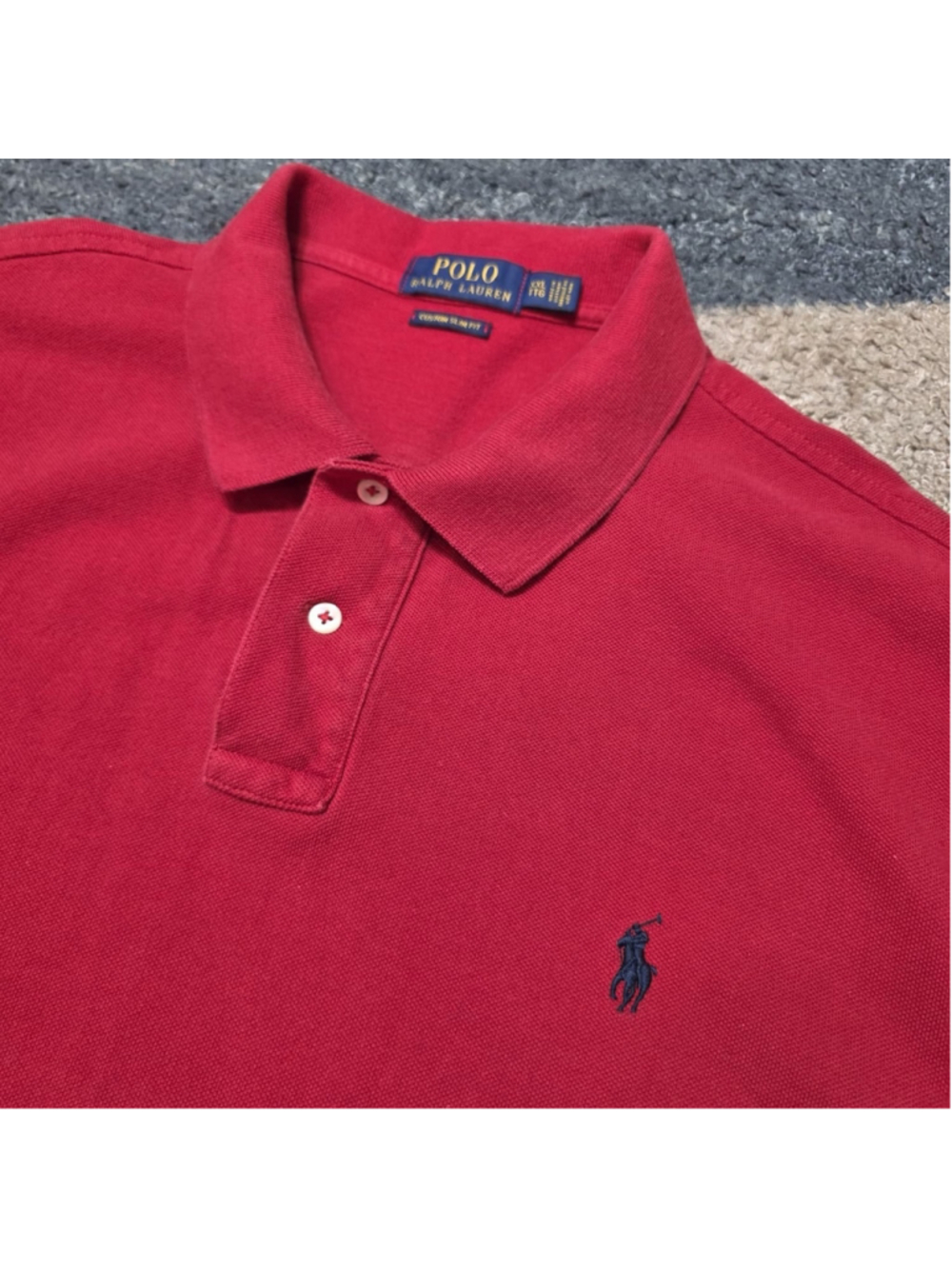 Polo Ralph Lauren XXL Red Polo Shirt Short Sleeve Custom Slim Fit